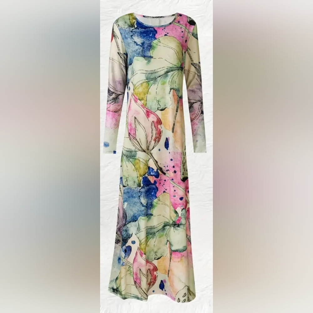 New Without Tags Floral Multicolor Maxi Dress